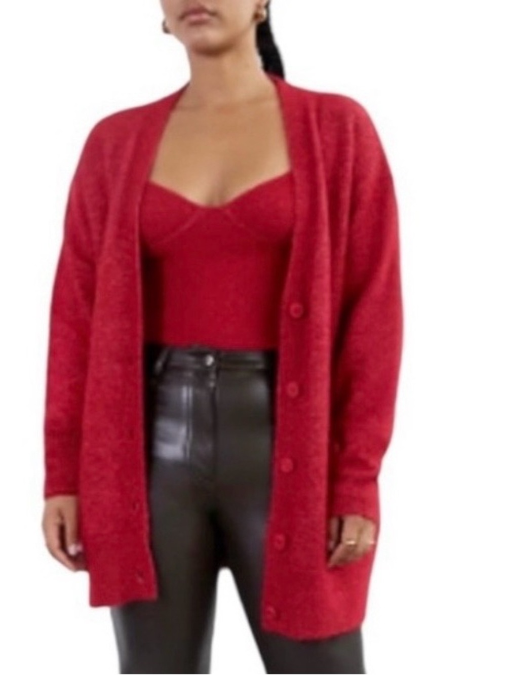 NWT Aritzia Wilfred Bilbao Cardigan Wool Alpaca Blend Oversized Size 2